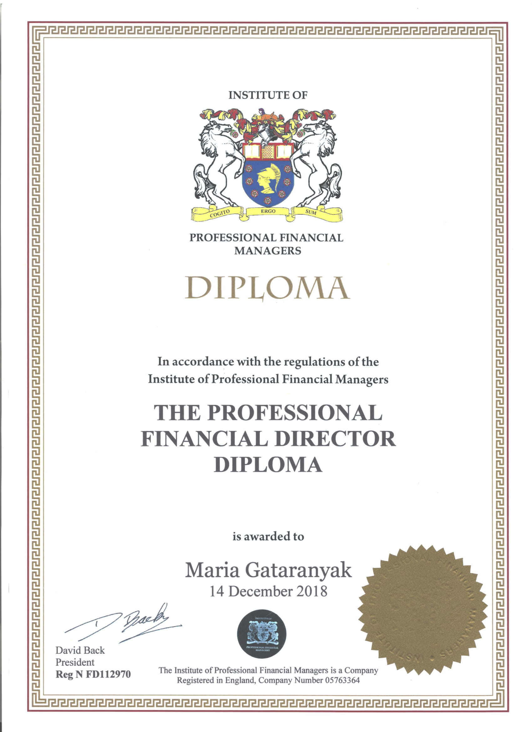 Professional Financial Director Diploma